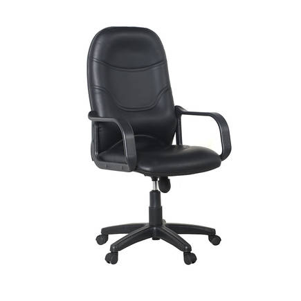 MAX OFFICE - Max Classic Kumaş Ofis Koltuğu-Suni Deri-Siyah 63x108-118x48 cm (GxYxD)