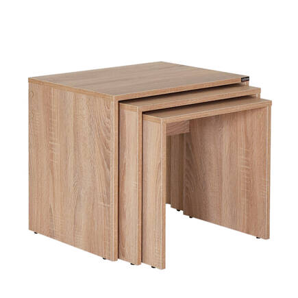 Adore Mobilya - Trıple Zigon Sehpa - Sonoma 55x47x40 cm (GxYxD)