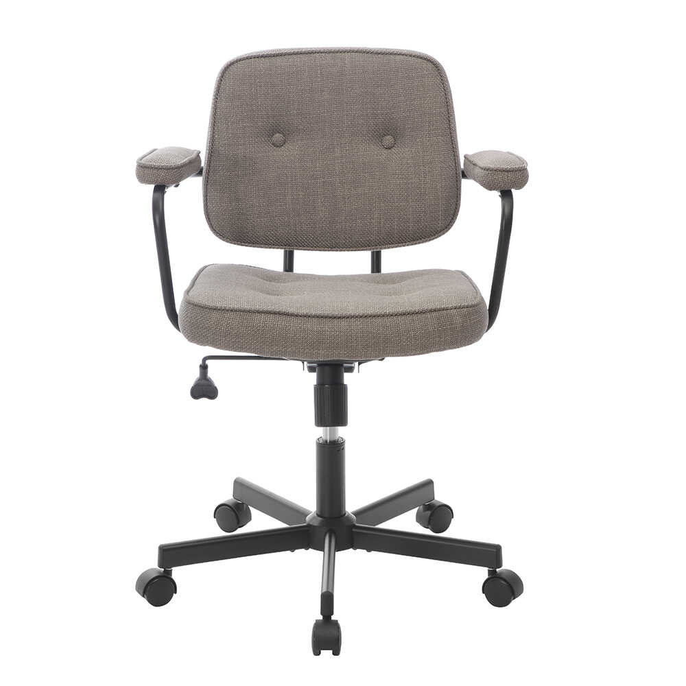 Button Çalışma Sandalyesi Kumaş - Koyu Vizon 62x77-87x60 cm - Adore Mobilya