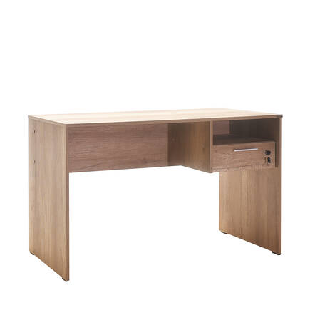Adore Mobilya - Concept Kilitli Çekmeceli Çalışma Masası-Açık Ceviz (Tori) 120x75x60 cm (GxYxD)