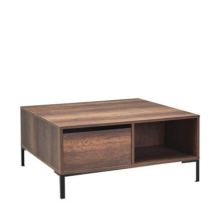 Adore Mobilya - Kare Orta Sehpa - Koyu Ceviz (Oslo Ceviz) 90x42x90 cm (GxYxD)