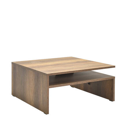 Adore Mobilya - Level Kare Orta Sehpa - Koyu Ceviz (Oslo Ceviz) 90x42x90 cm (GxYxD)