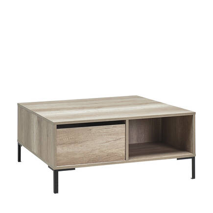 Adore Mobilya - Kare Orta Sehpa - Açık Ceviz (Tori) 90x42x90 cm (GxYxD)