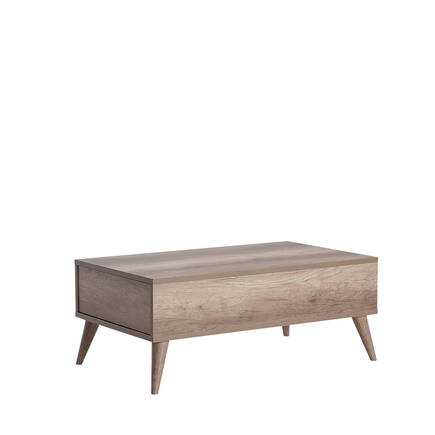 Adore Mobilya - Retro Dikdörtgen Orta Sehpa - Açık Ceviz (Tori) 110x45x65 cm (GxYxD)