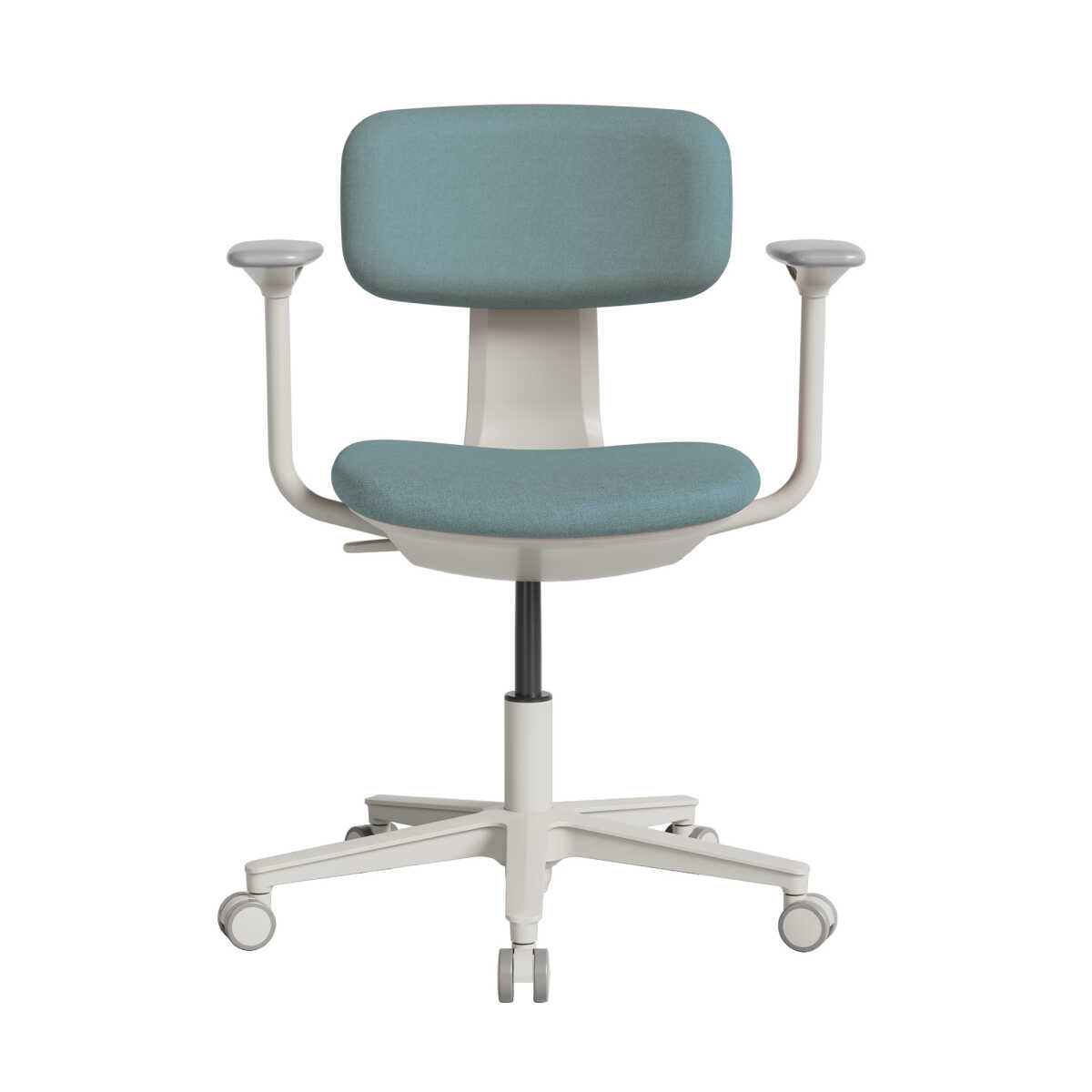 Tesla Comfort Çalışma Koltuğu Mavi - Yeşil Kumaş 61x74-86x60 cm - Adore Mobilya