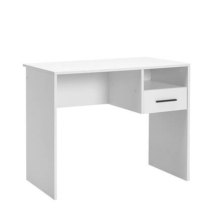 White Çekmeceli Çalışma Masası -Mat Beyaz 90x75x52 cm (GxYxD) - Thumbnail