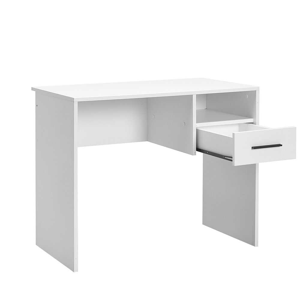 White Çekmeceli Çalışma Masası -Mat Beyaz 90x75x52 cm (GxYxD)