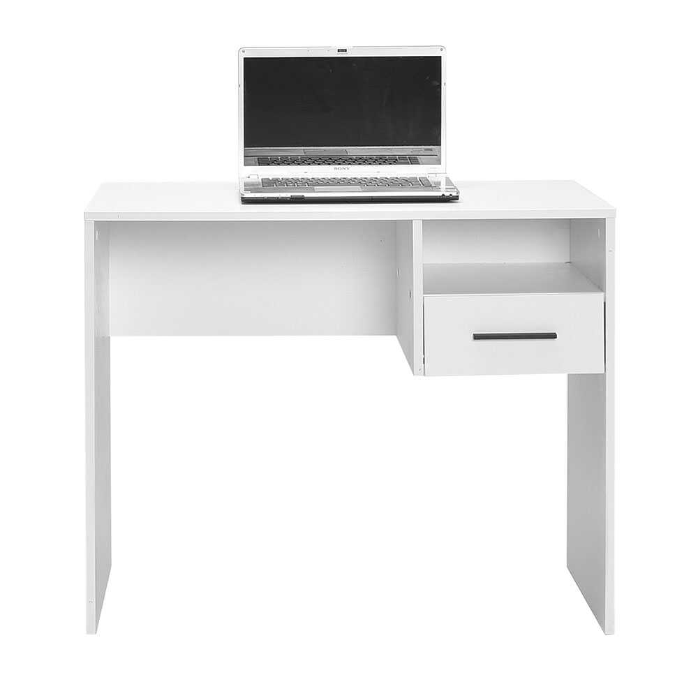 White Çekmeceli Çalışma Masası -Mat Beyaz 90x75x52 cm (GxYxD)