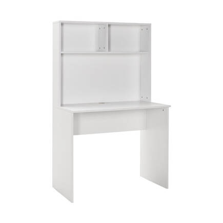 Adore Mobilya - White Raflı Çalışma Masası-Mat Beyaz 90x148x52 cm (GxYxD)